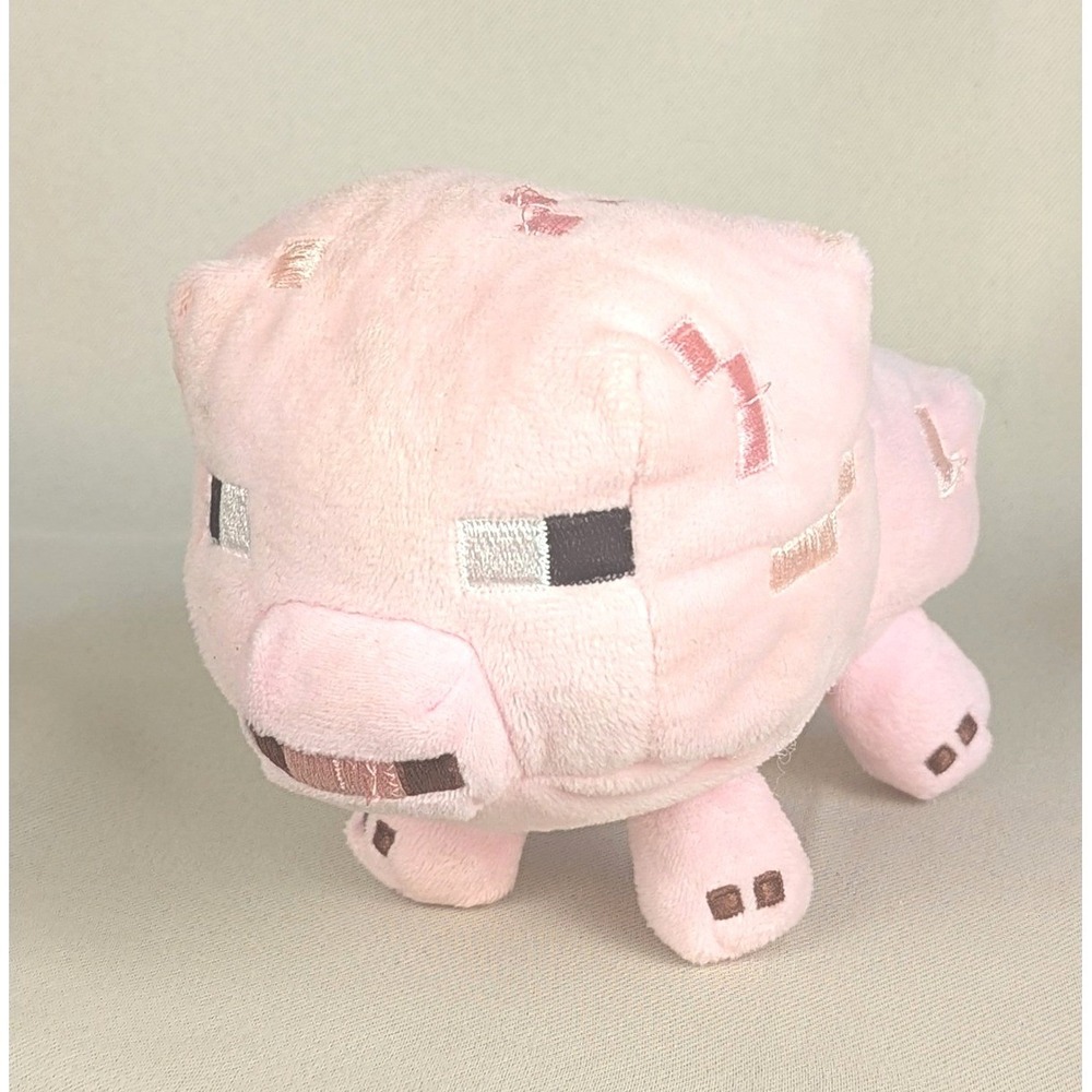 Minecraft Pig‎ Plush Pink Pixelated Stuffed Animal Toy Jazwares 13001-071513 SW
